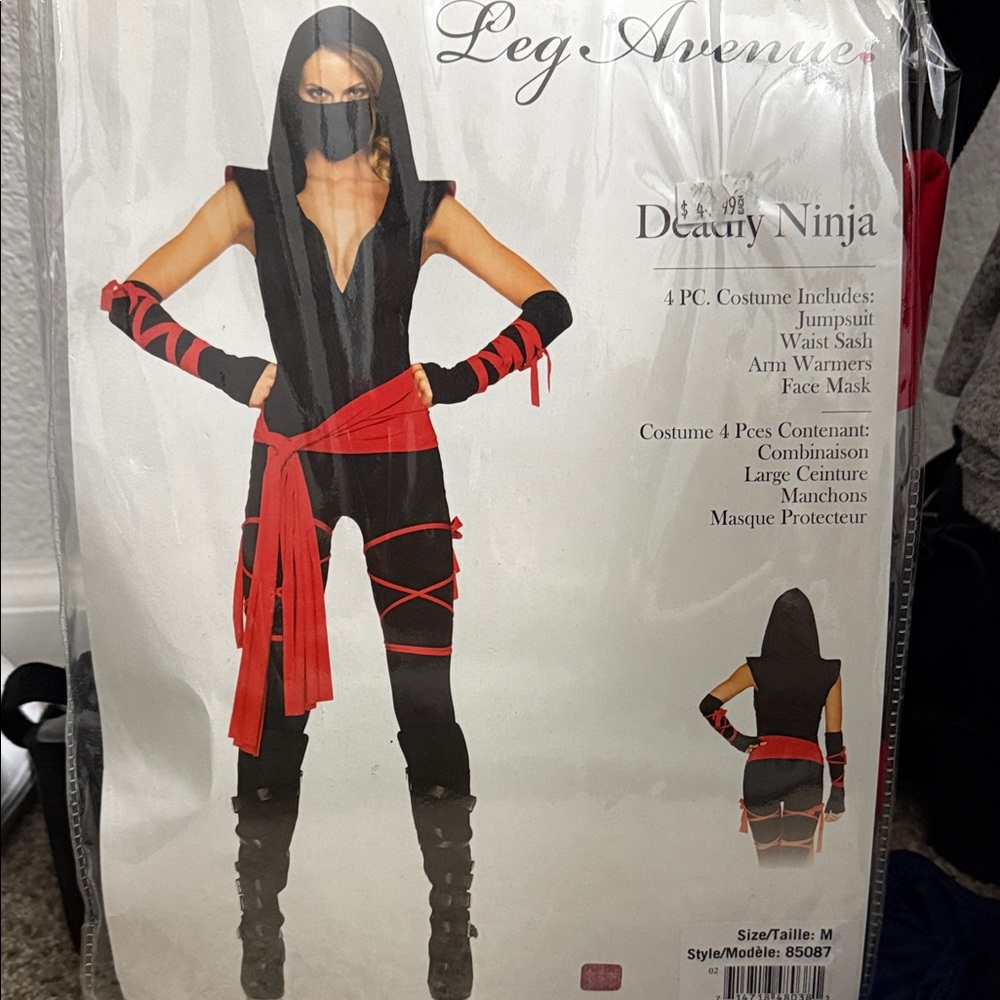 Leg Avenue Black and Red Ninja Costume